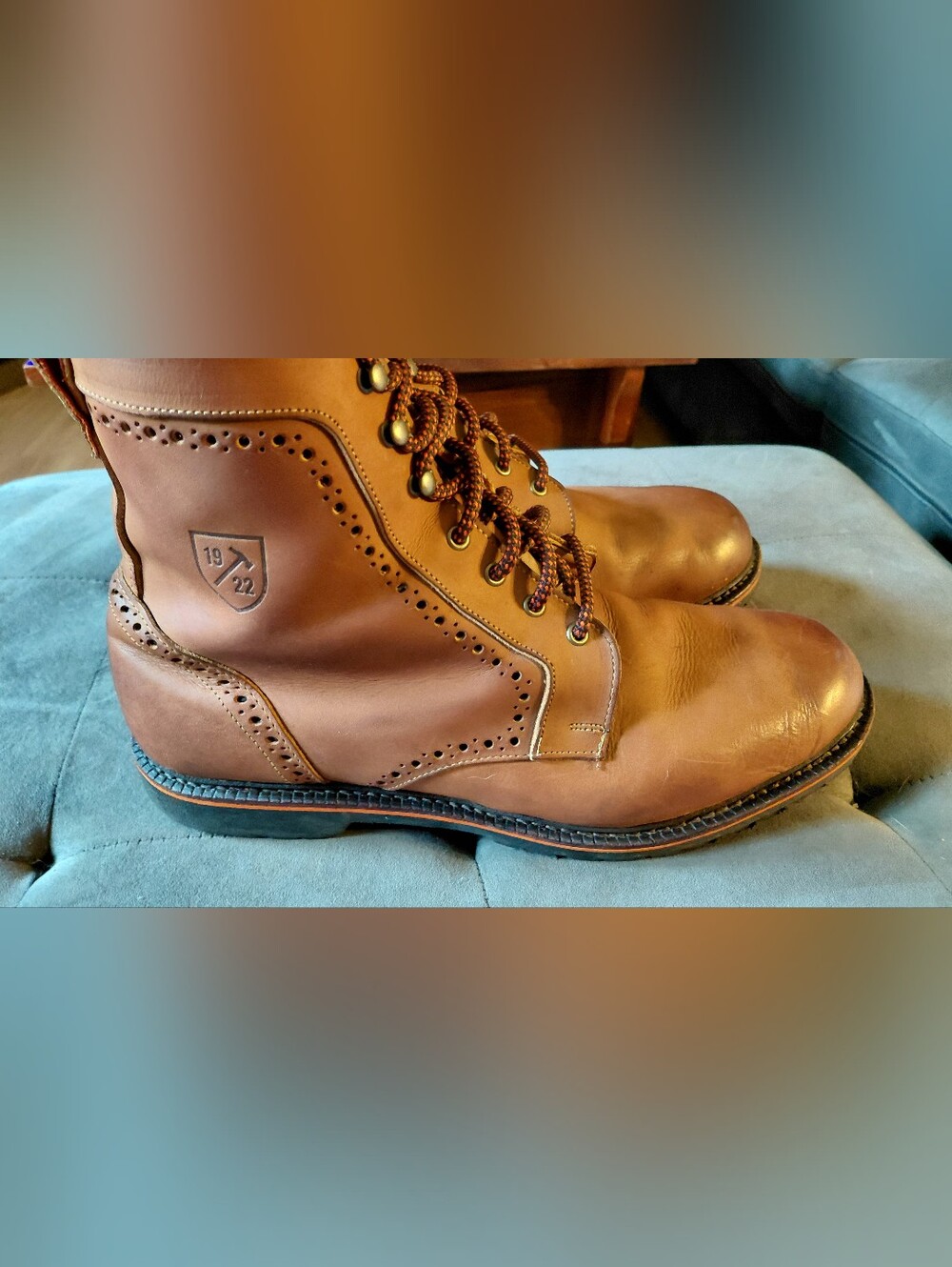 Allen Edmonds Sturgis Tan Brown Leather Lace-Up Boots Size 13